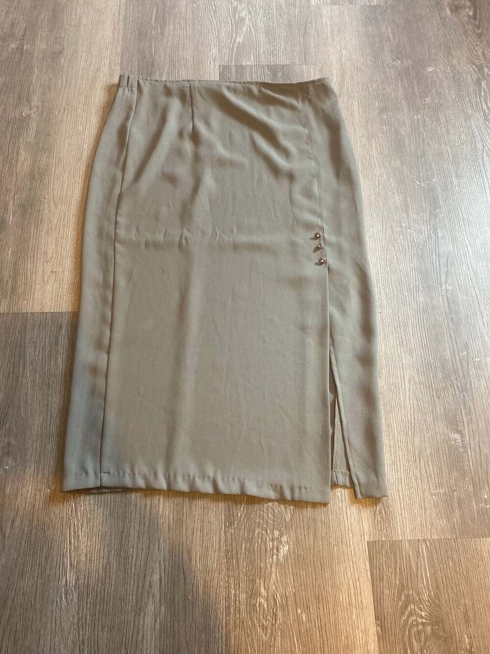 Casual Women's Body-con Pencil Skirt with Front Slit and stretchy waist band 2XL